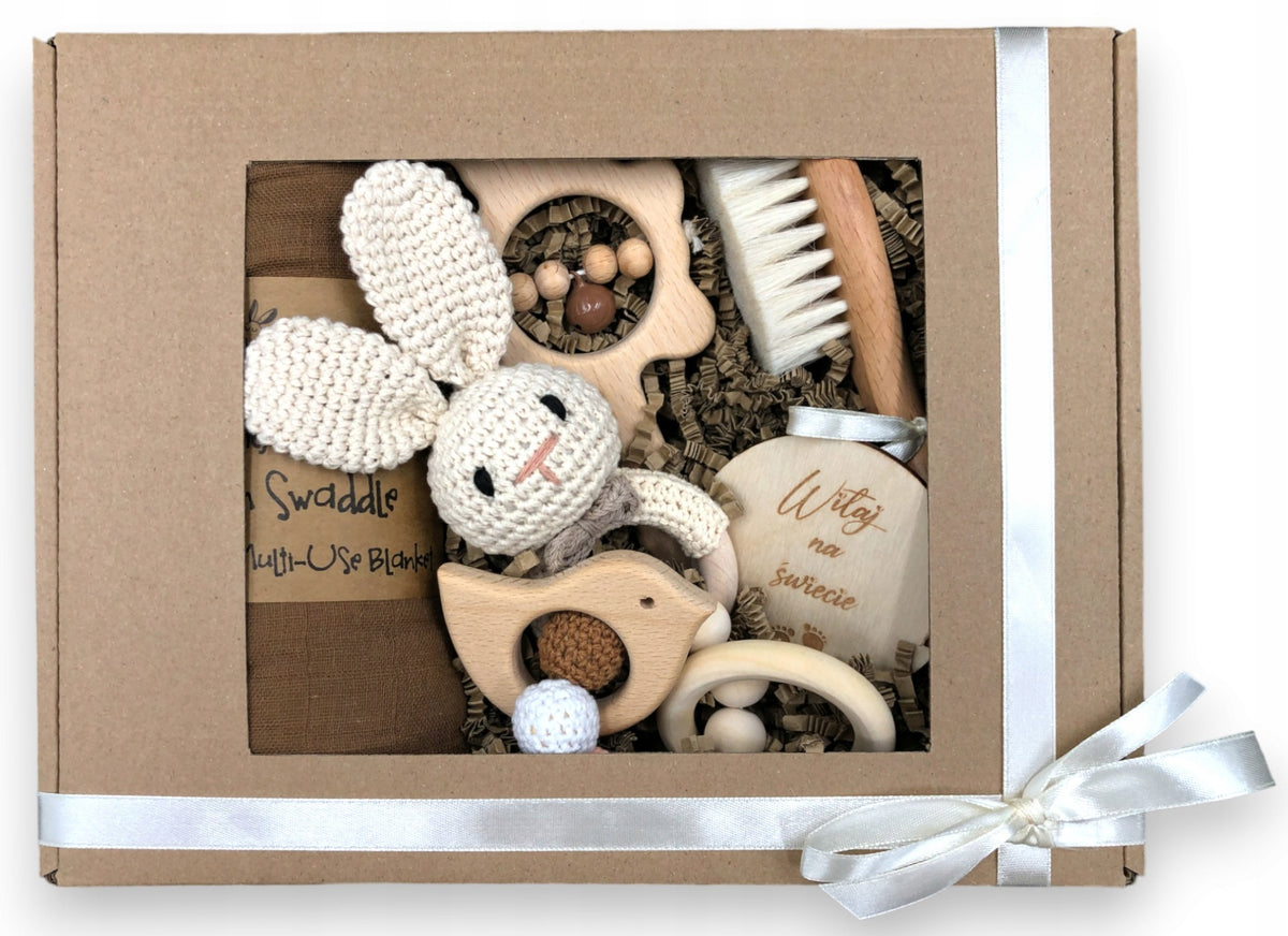 NEWBORN LAYETTE GIFT SET FOR A CHILD IN THE COLORS OF NATURE Brand no brand
