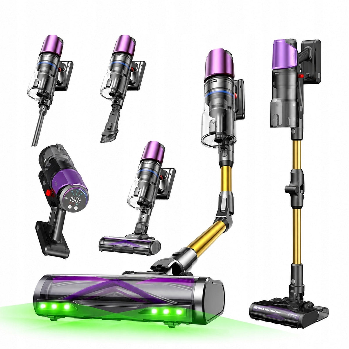 NIBI M60 Green Eye Cordless Vertical Vacuum Cleaner