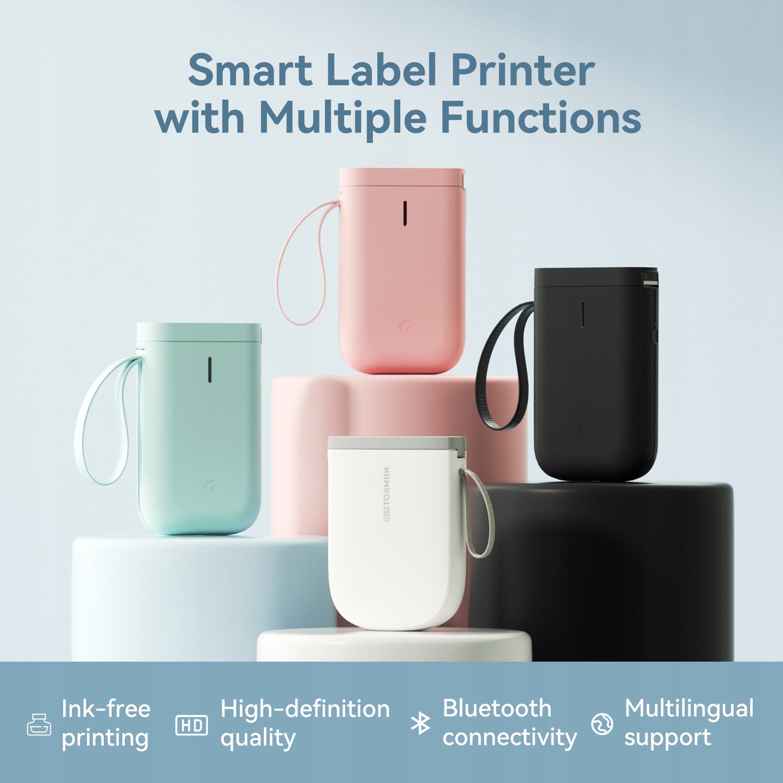 NIIMBOT D11_H black, 300 dpi, up to 15 mm + 1 roll of labels Packaging status original