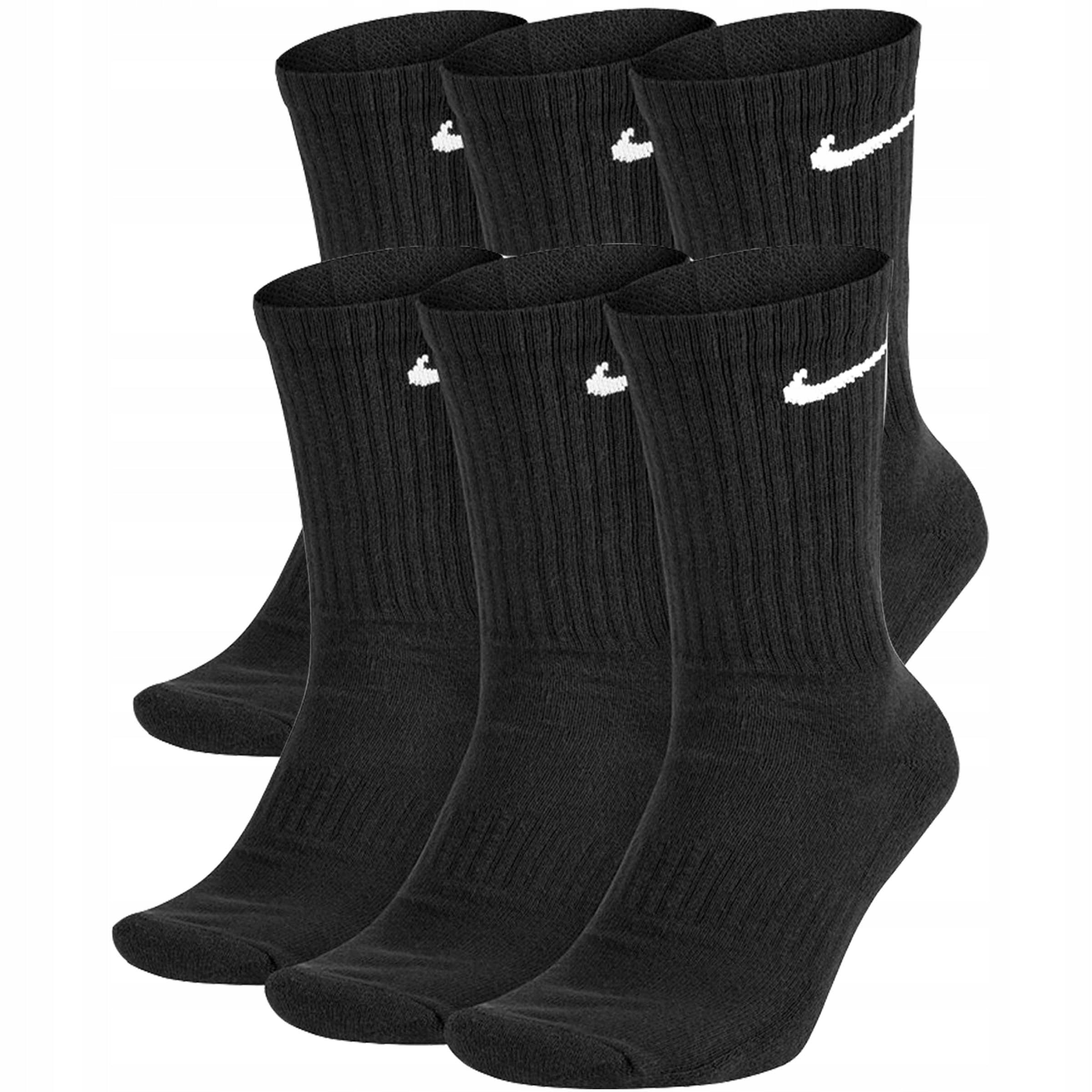 NIKE Socks set of 6 pairs of cotton high for training black ros. 38-42 Manufacturer code 4894165430095