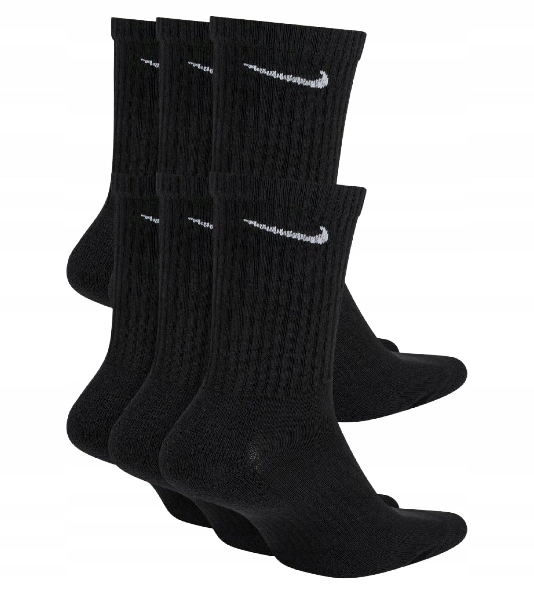 NIKE Socks set of 6 pairs of cotton high for training black ros. 38-42 Packaging status original