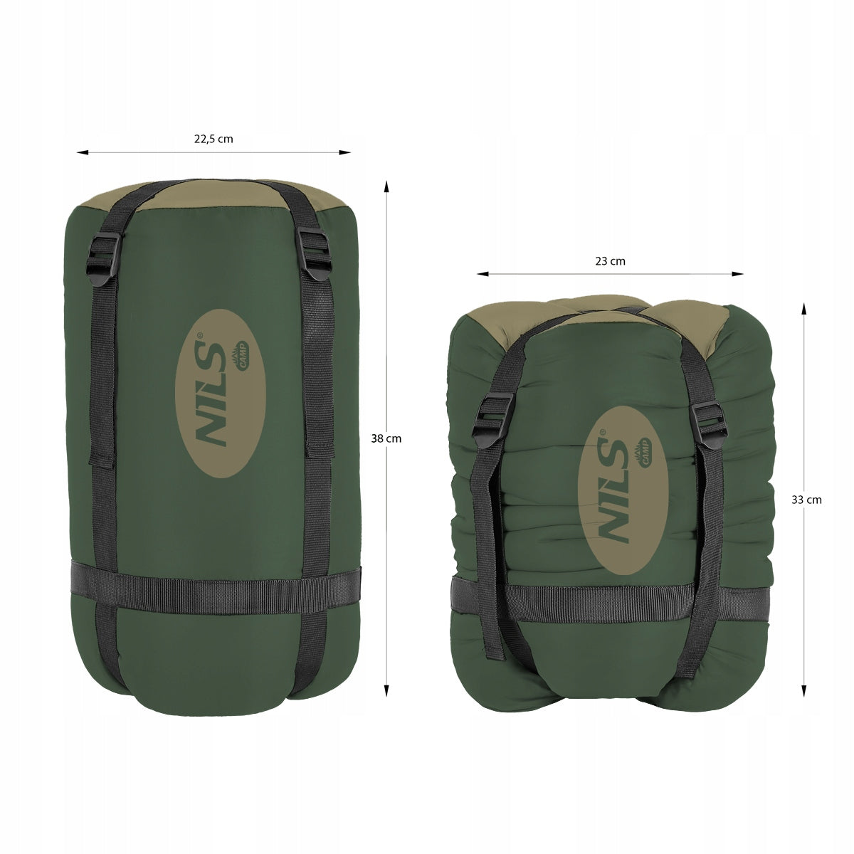 NILS NC2012 GREEN SLEEPING BAG 220x80cm Warm Hiking Hood Brand Nils Camp