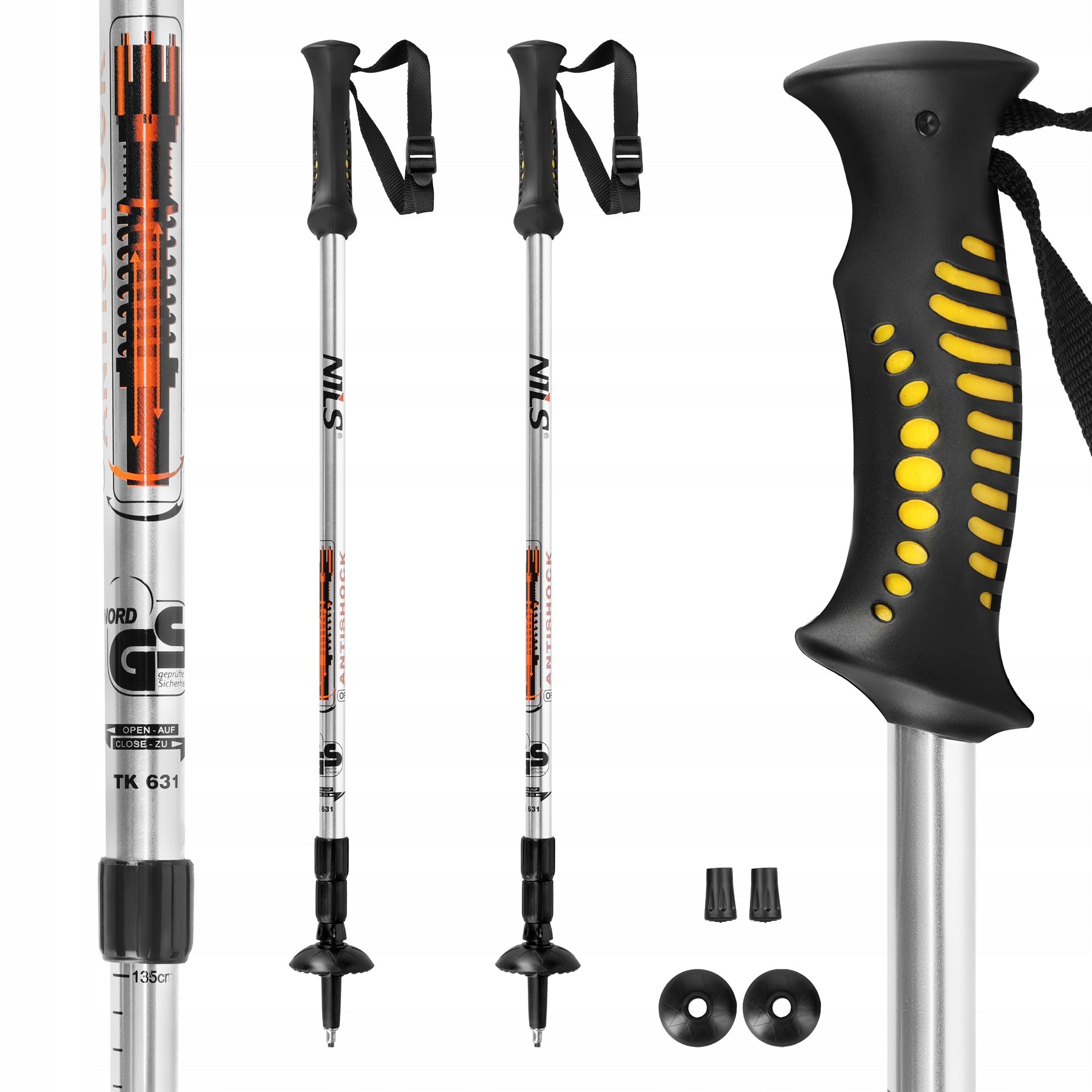NILS TK631 NORDIC WALKING POLES TREKKING POLES 65-135 CM