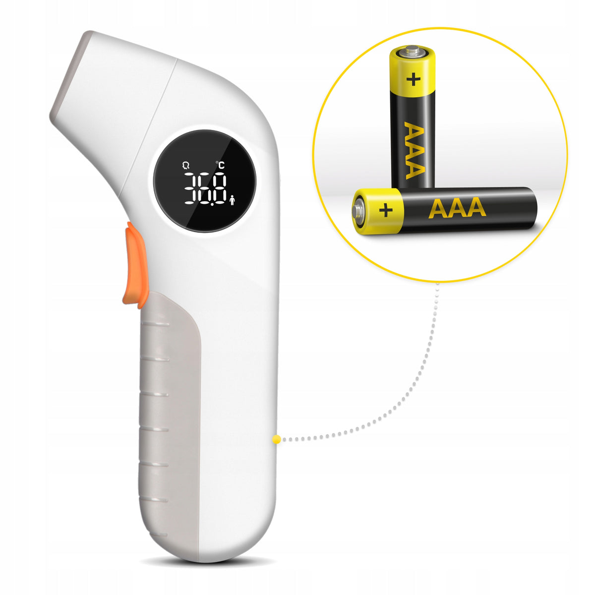 NON-CONTACT THERMOMETER ELECTRONIC MEDICAL ACCURATE FAST ULTRA Manufacturer code Termometr bezdotykowy ULTRA