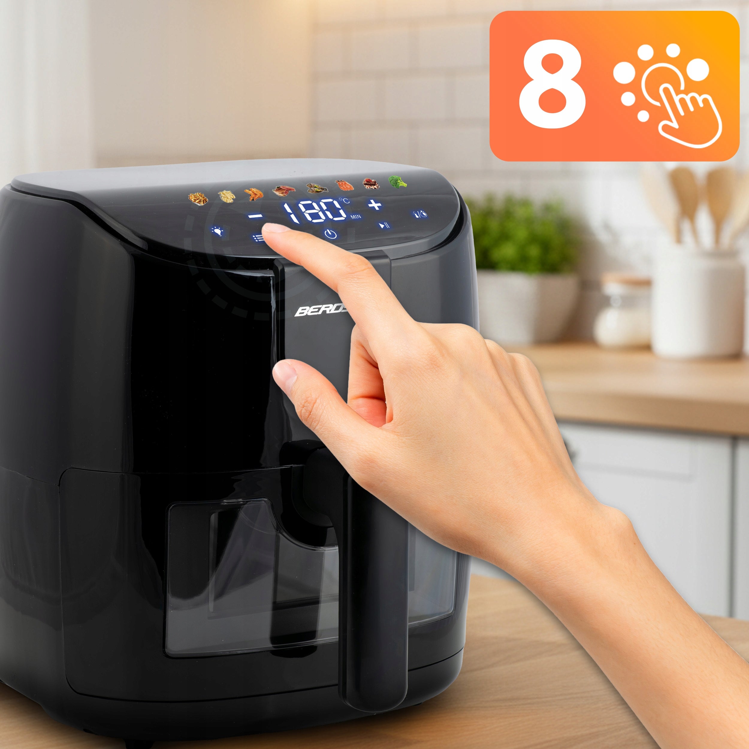 NON-FAT AIR FRYER 4L BERDSEN 1500W Power 1500 W
