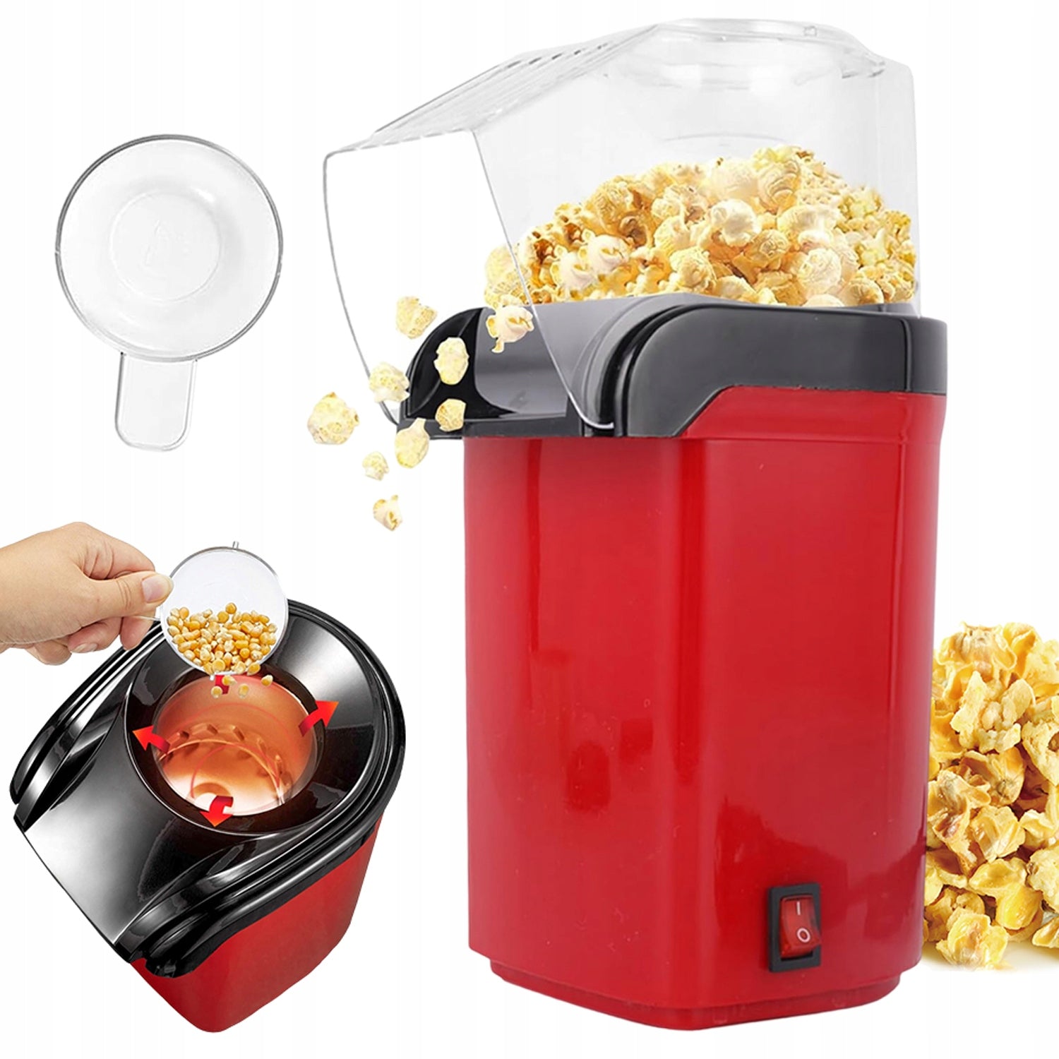 NON-FAT POPCORN DEVICE IN ELECTRIC HOT AIR 1200W