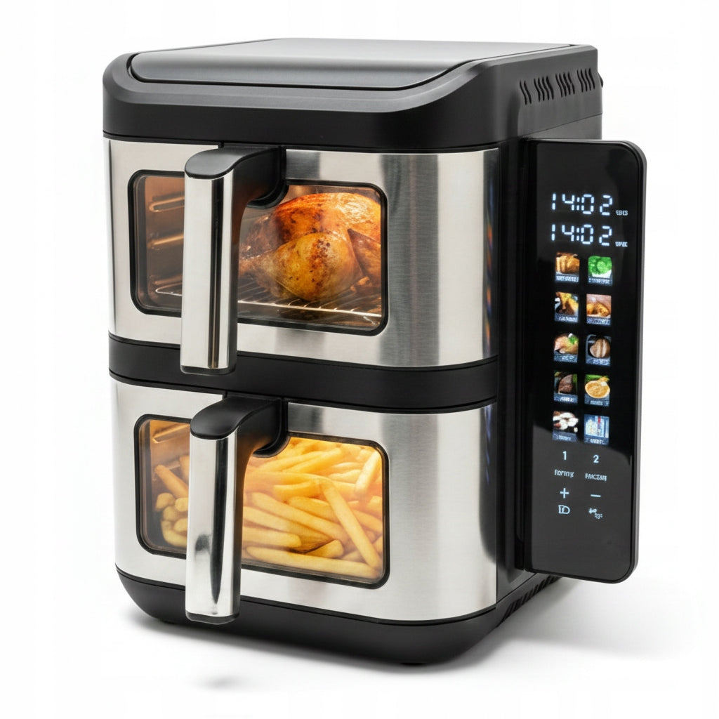 NON-FAT VERTICAL AIR FRYER XXL 11L 2800W AIR FRYER TWO-CHAMBER BASS