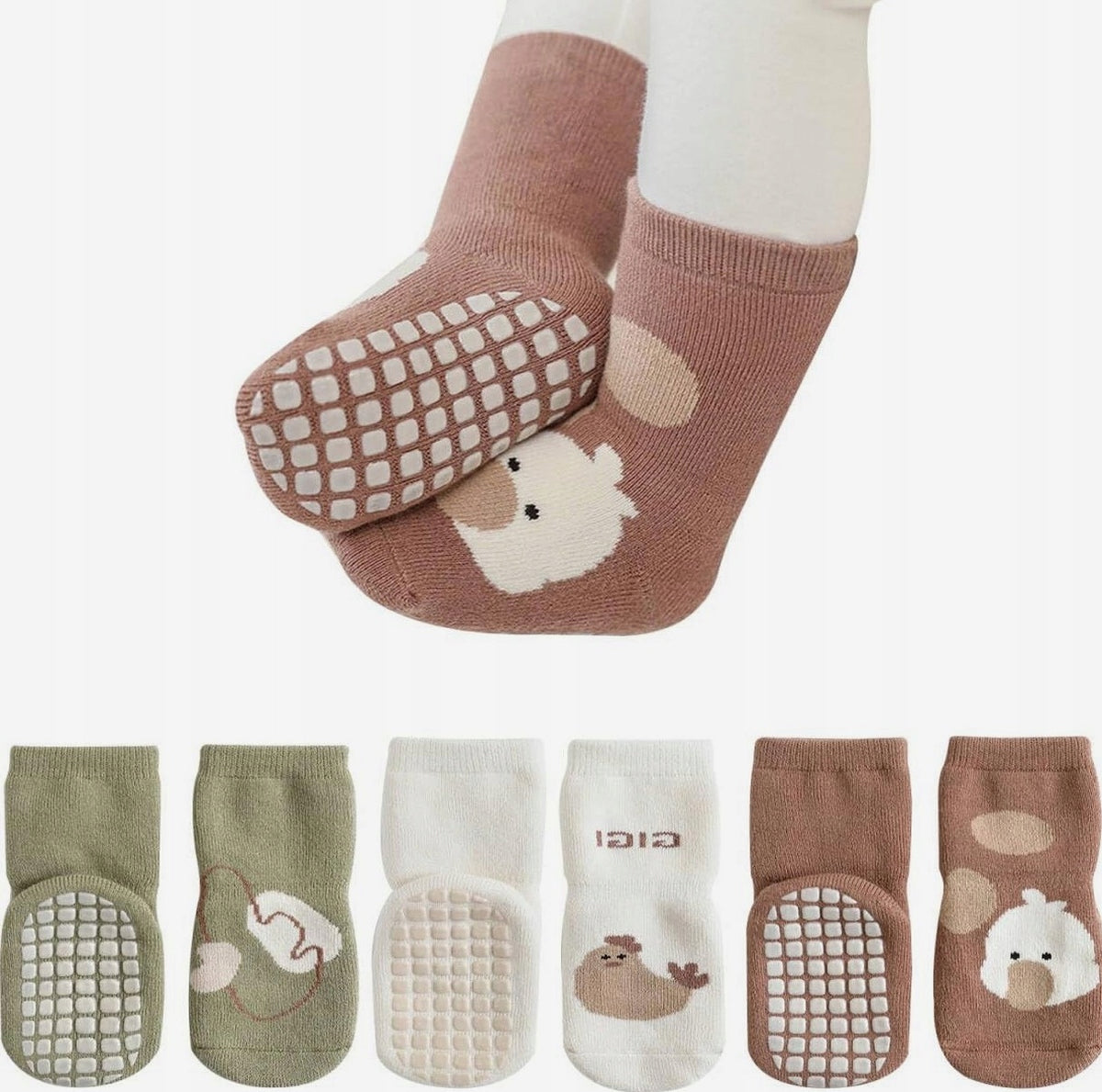NON-SLIP BABY THICK COTTON LONG 3 PAIRS
