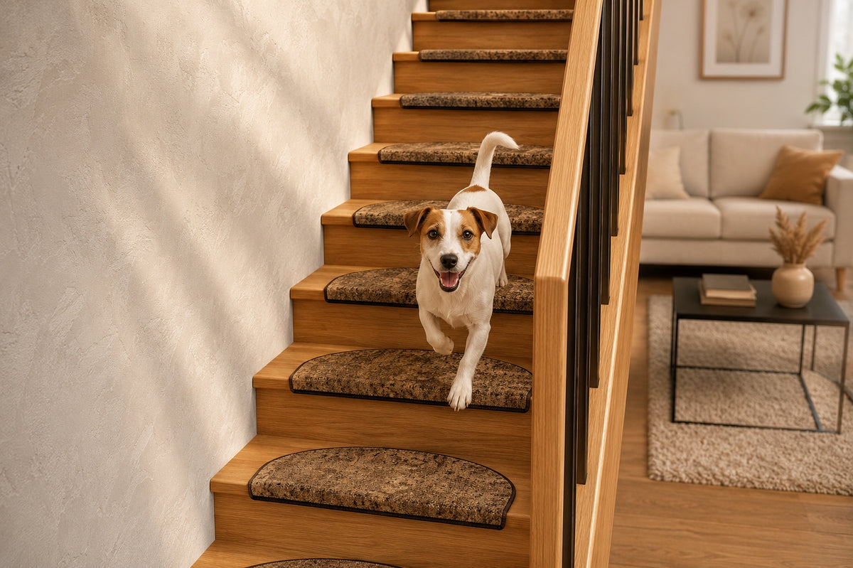 NON-SLIP STAIR COVERS 64X24X3 MARS BROWN stair rugs Manufacturer code 5905753291352