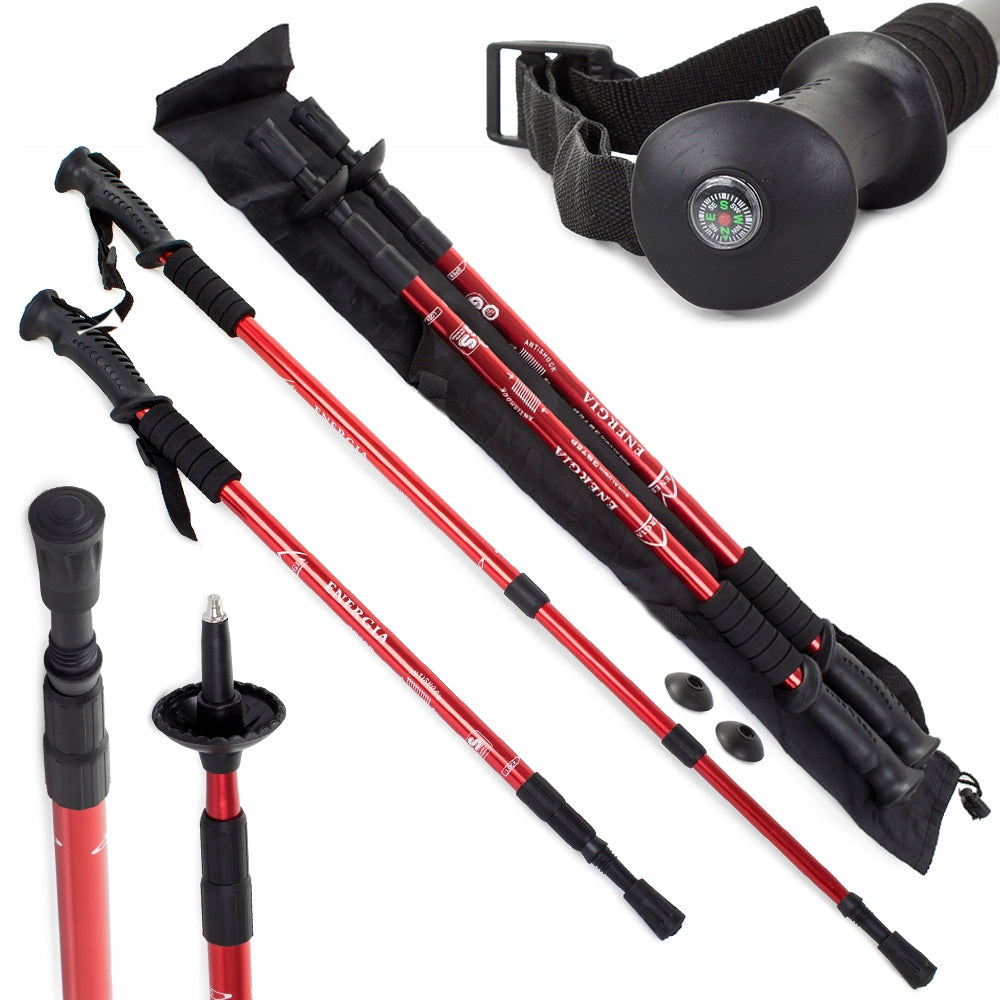 NORDIC TREKKING POLES FOR WALKING ADJUSTABLE 2x STICK + COVER