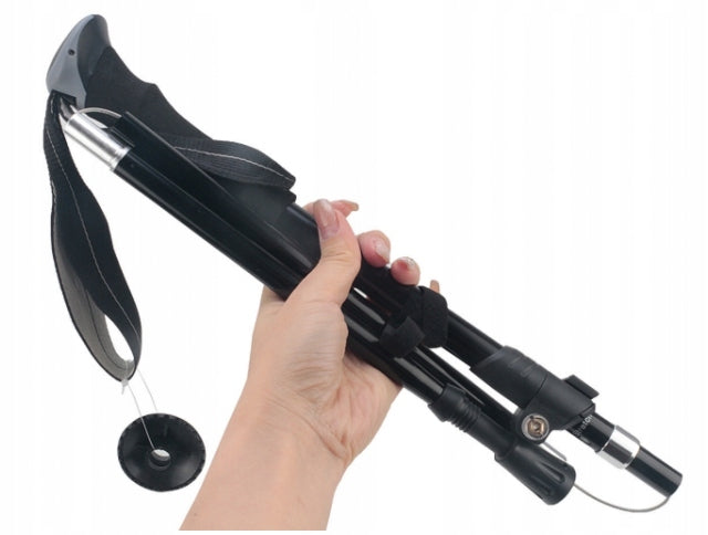 NORDIC WALKING POLES 2 TREKKING POLES FOR WALKING ADJUSTABLE FOLDING Brand SATIS