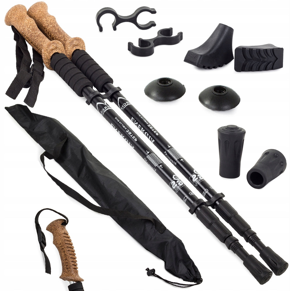 NORDIC WALKING POLES 2pcs CORK TREKKING POLES SET