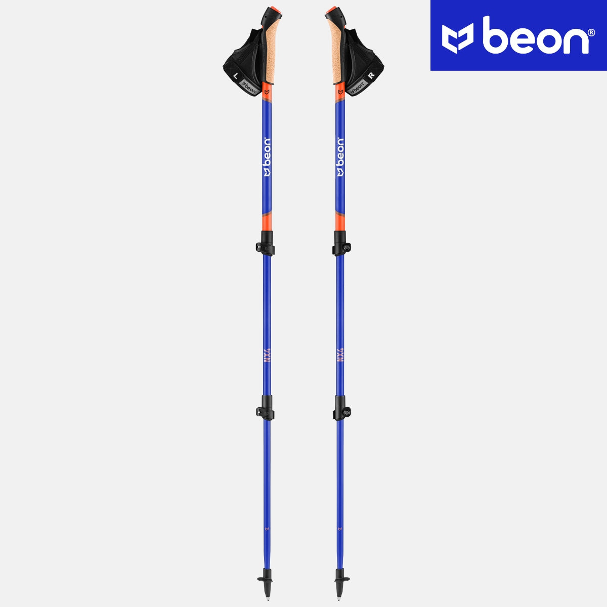 NORDIC WALKING POLES ADJUSTABLE POLES FOR TELESCOPIC WALKING BEON EAN (GTIN) 5906022580504