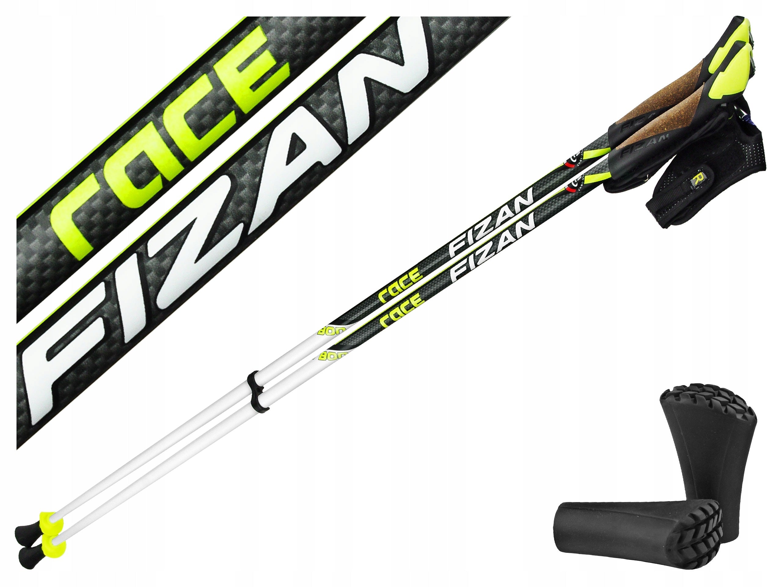 NORDIC WALKING POLES FIZAN CARBON RACE 80% CARBON FOR WALKING 105 cm