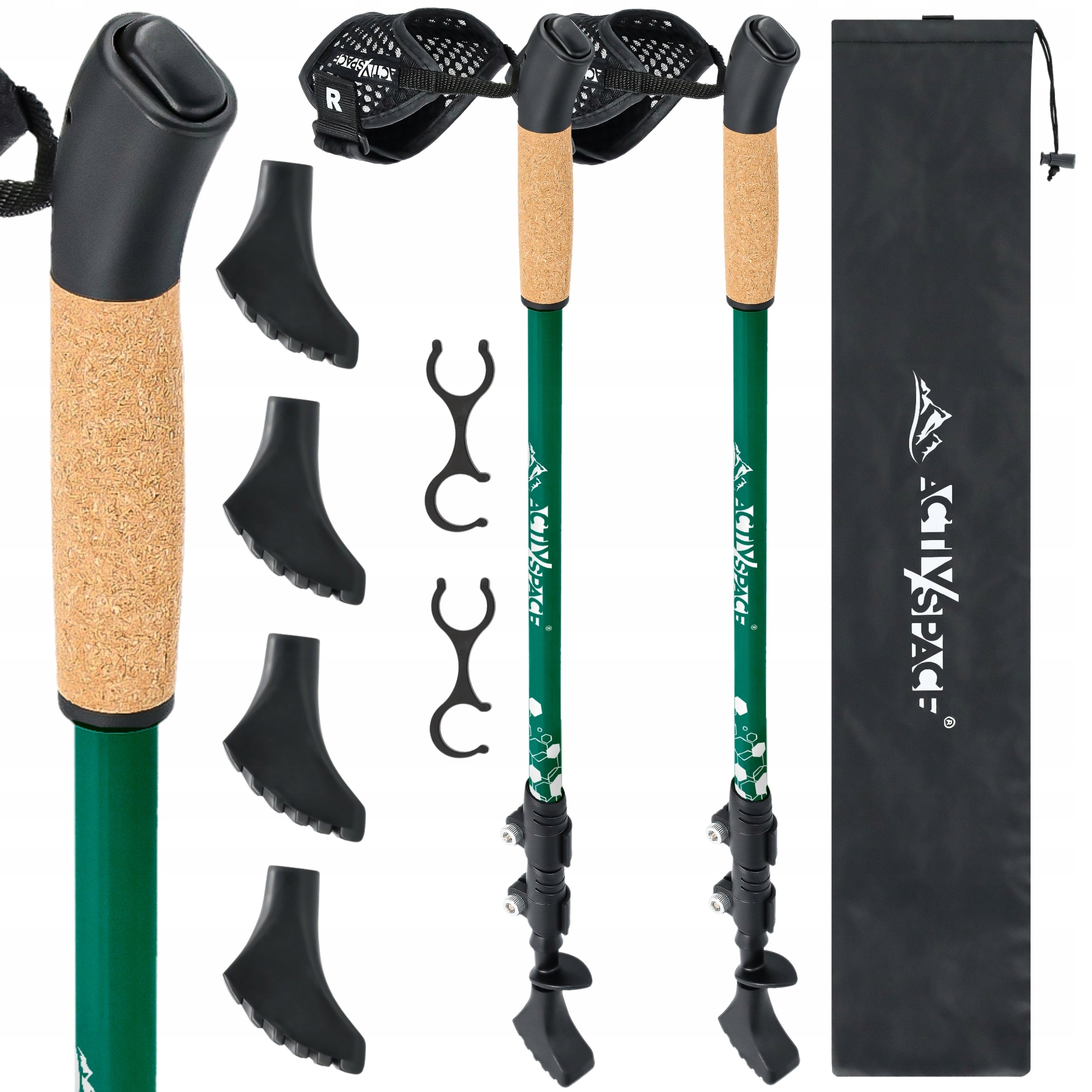 NORDIC WALKING POLES FOLDING POLES ADJUSTABLE FOR WALKING TELESCOPIC PRO