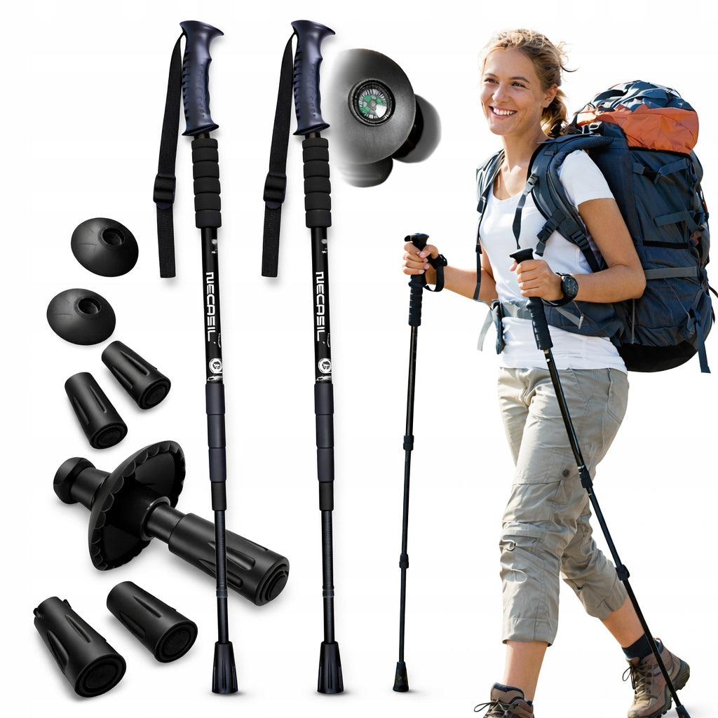 NORDIC WALKING POLES FOLDING POLES FOR WALKING TELESCOPIC MOUNTAINS light 2x Brand FORTRADE