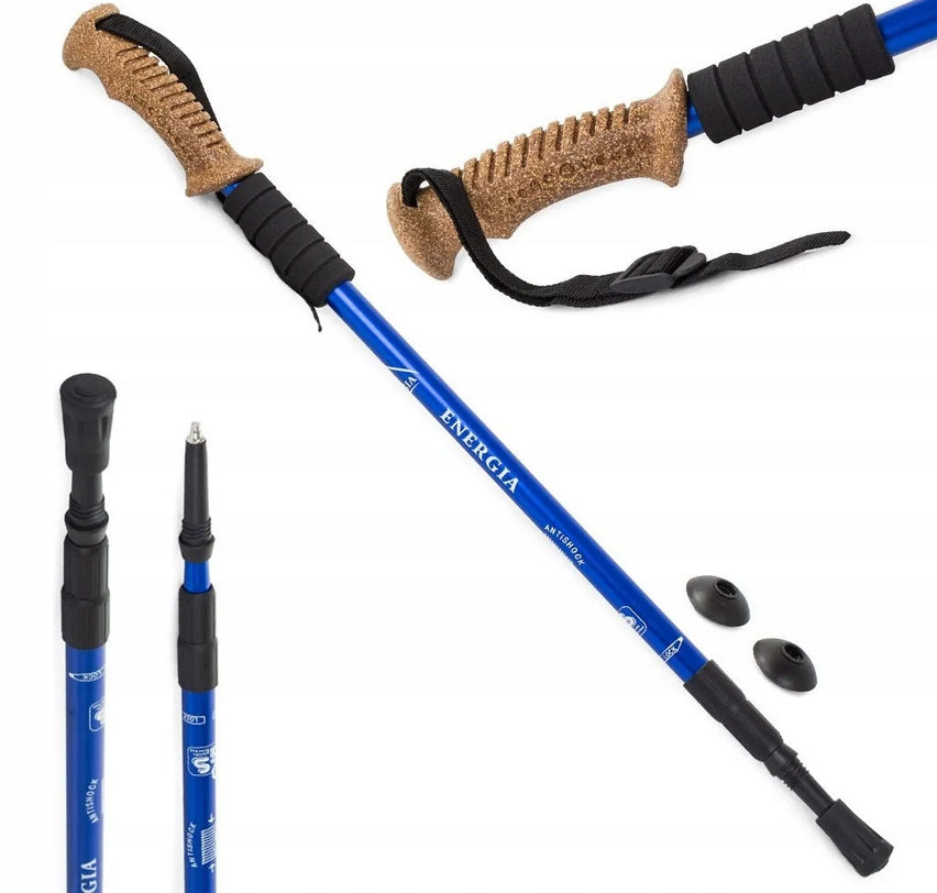NORDIC WALKING POLES FOR WALKING ON GAMES ADJUSTMENT RED Brand Verk Group