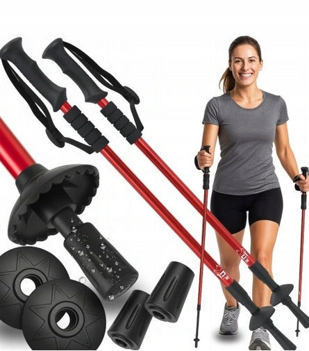 NORDIC WALKING POLES / MOUNTAINS – ADJUSTABLE, LIGHTWEIGHT, ALUMINIUM UNIVERSAL Packaging status original