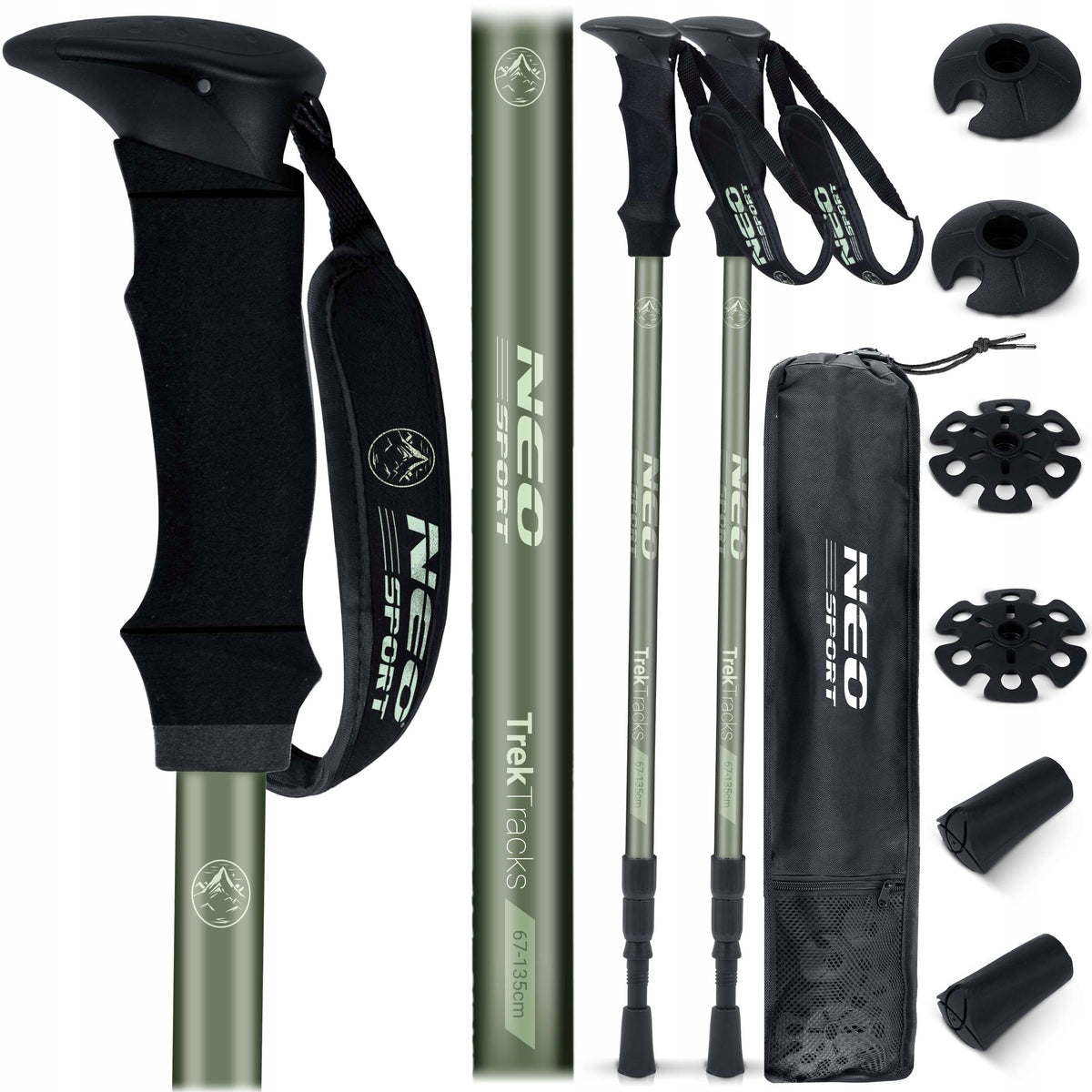 NORDIC WALKING POLES TREKKING POLES FOR WALKING IN THE MOUNTAINS 65-135cm 2pcs