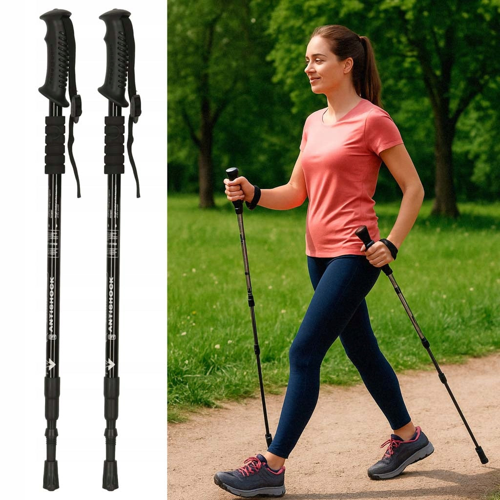 NORDIC WALKING POLES TREKKING POLES TELESCOPIC FOLDING Brand Ikonka