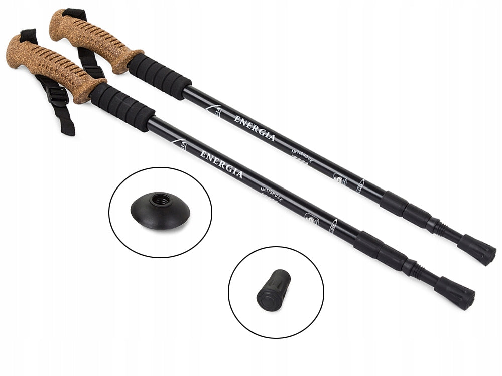 NORDIC WALKING POLES TREKKING WALKING POLES ADJUSTABLE 2 PIECES PRO Brand Verk Group