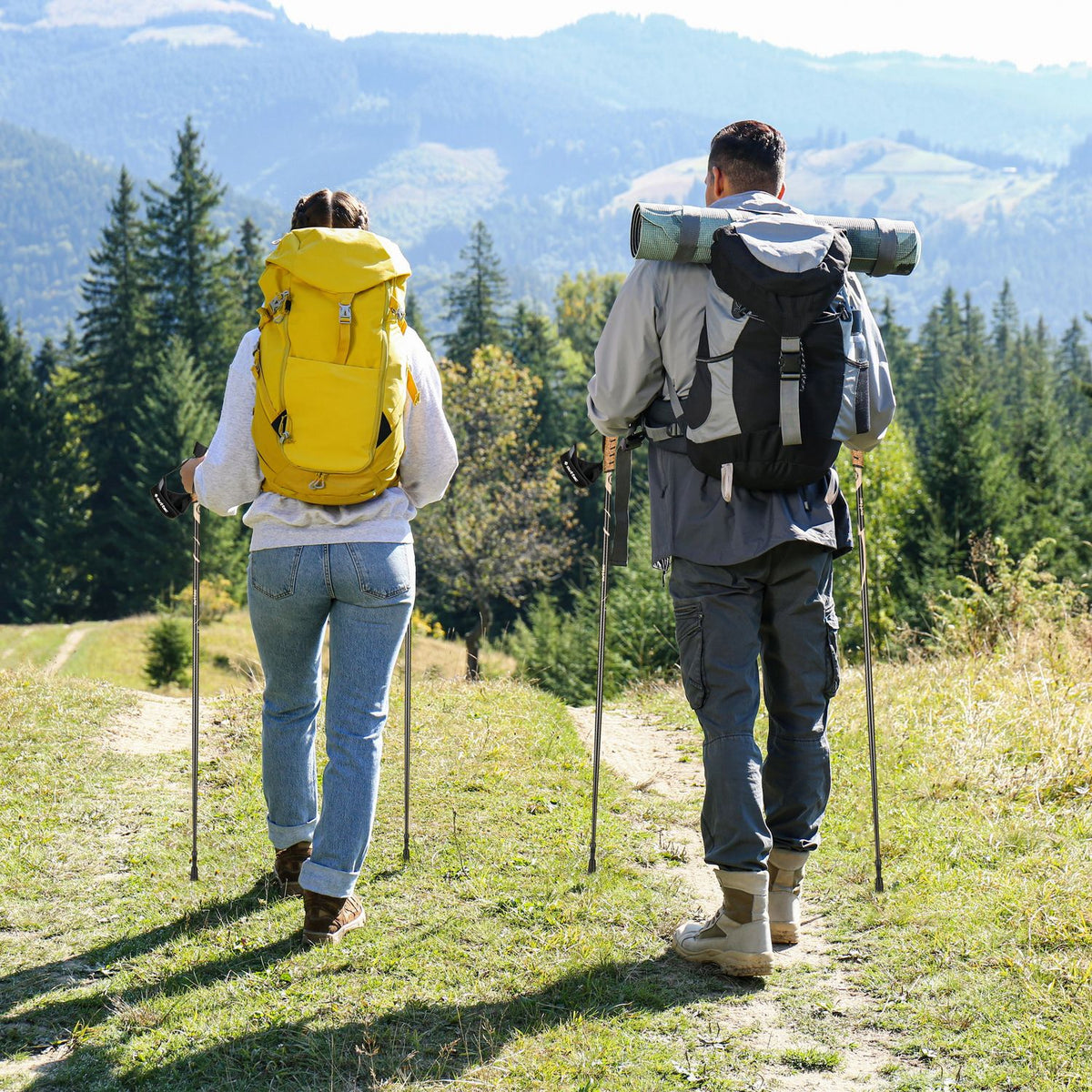 NORDIC WALKING POLES TREKKING WALKING POLES ADJUSTABLE110CM OUTTEC Brand Outtec