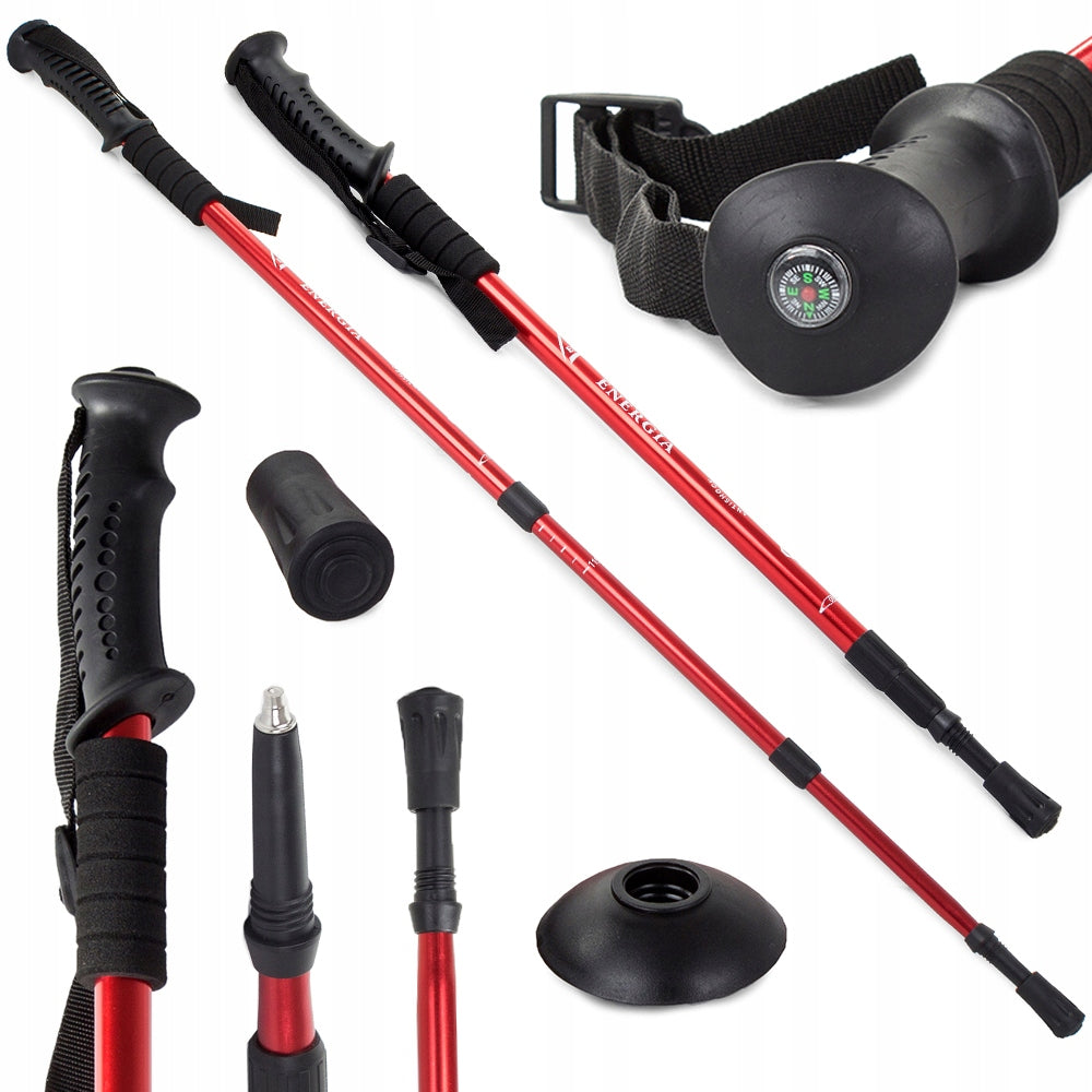 NORDIC WALKING TREKKING POLES FOR WALKING ADJUSTABLE STICK POLES 2 PIECES