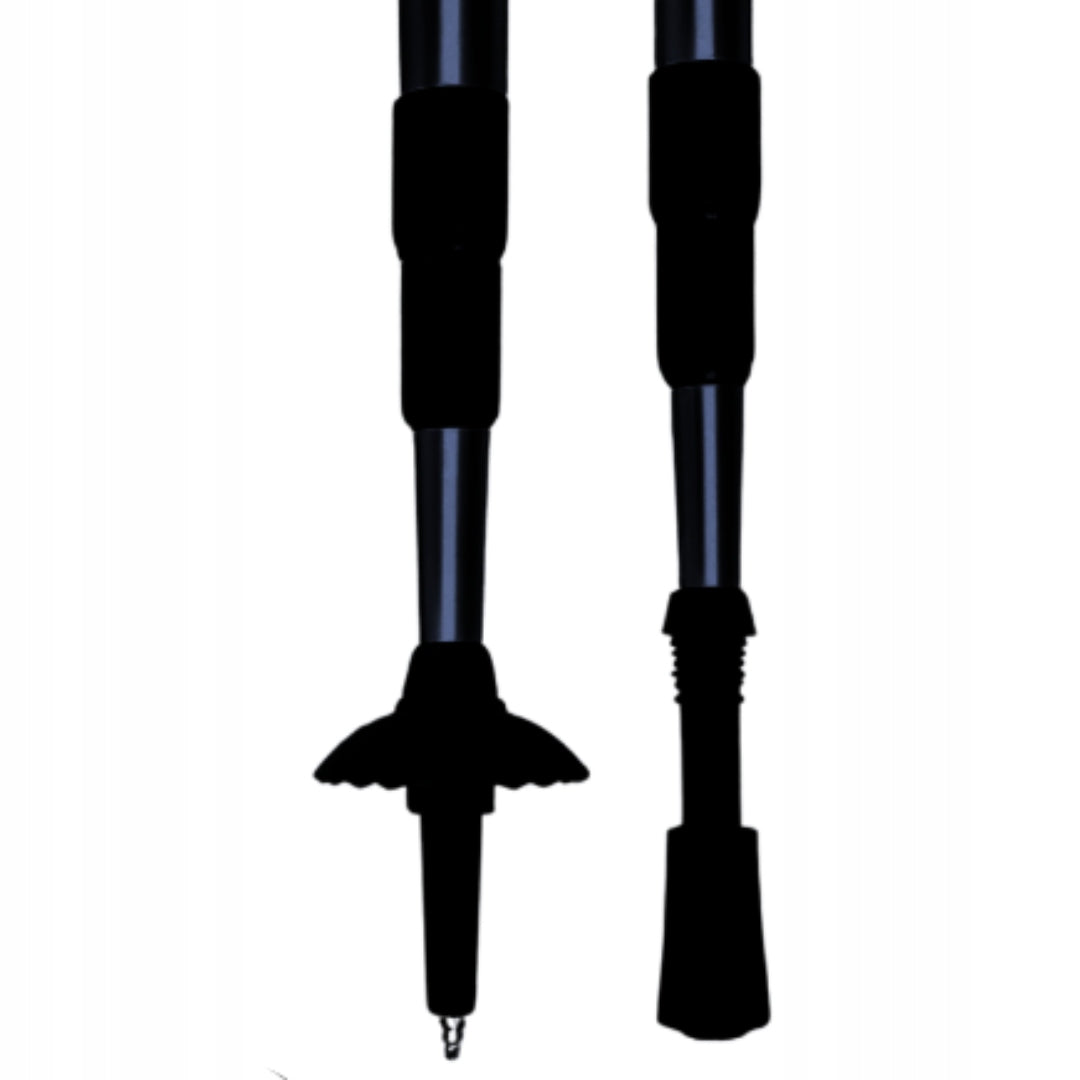 NORDIC WALKING Telescopic Poles 3 Segments Folding Adjustable BLACK Manufacturer code 310007756