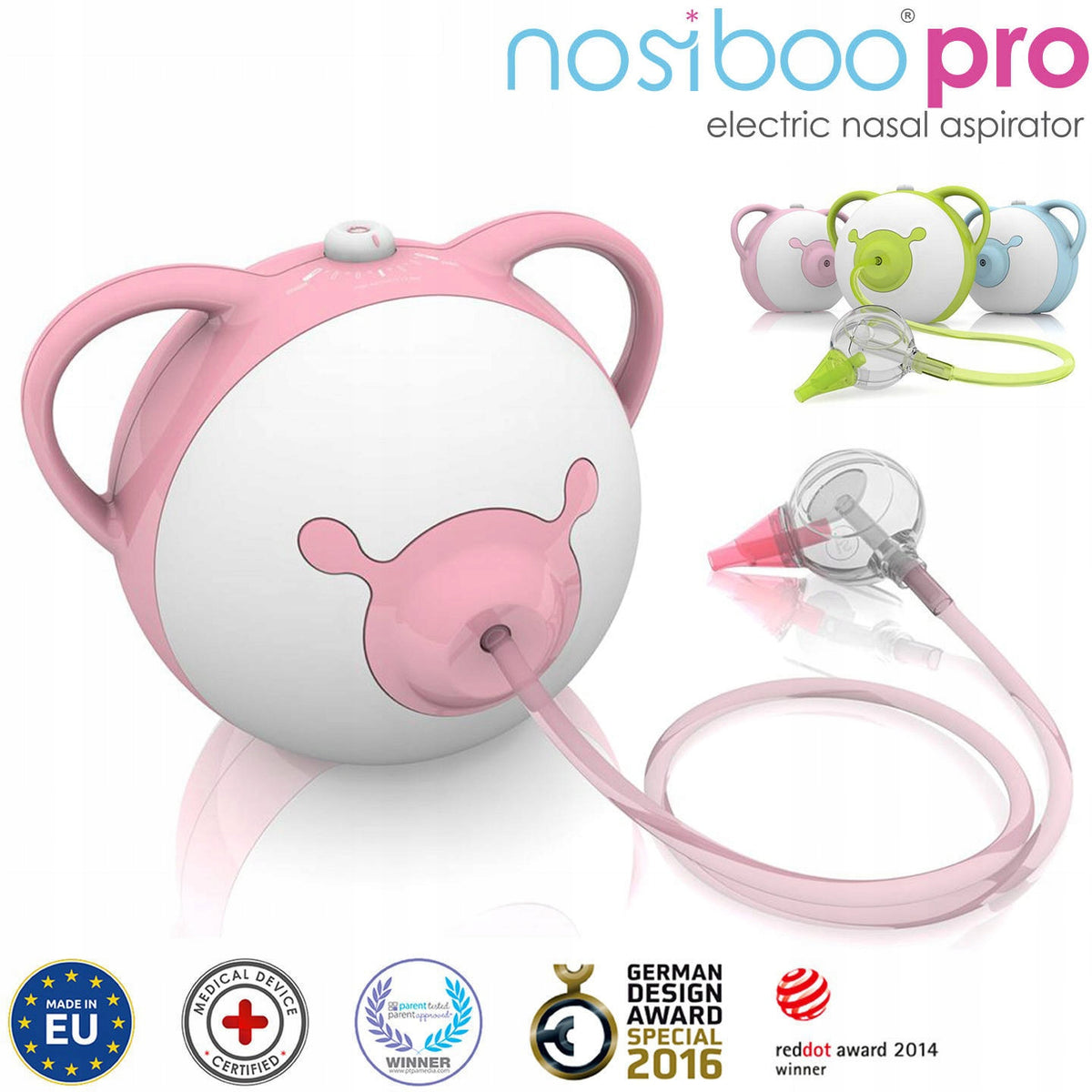 NOSIBOO Pro – medical electric aspirator – Pink Medical device yes