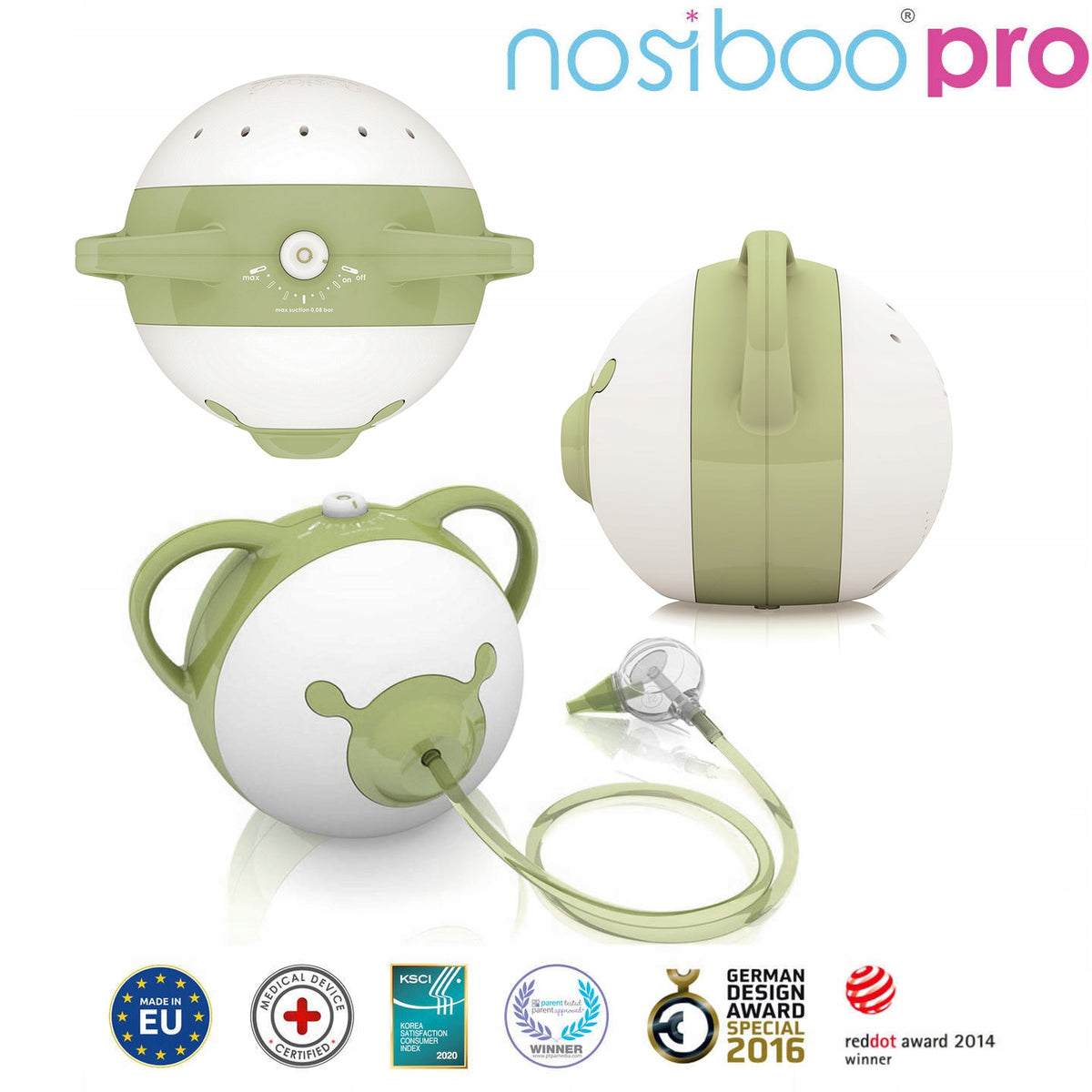 NOSIBOO Pro – medical electric aspirator – Sage Green Medical device yes