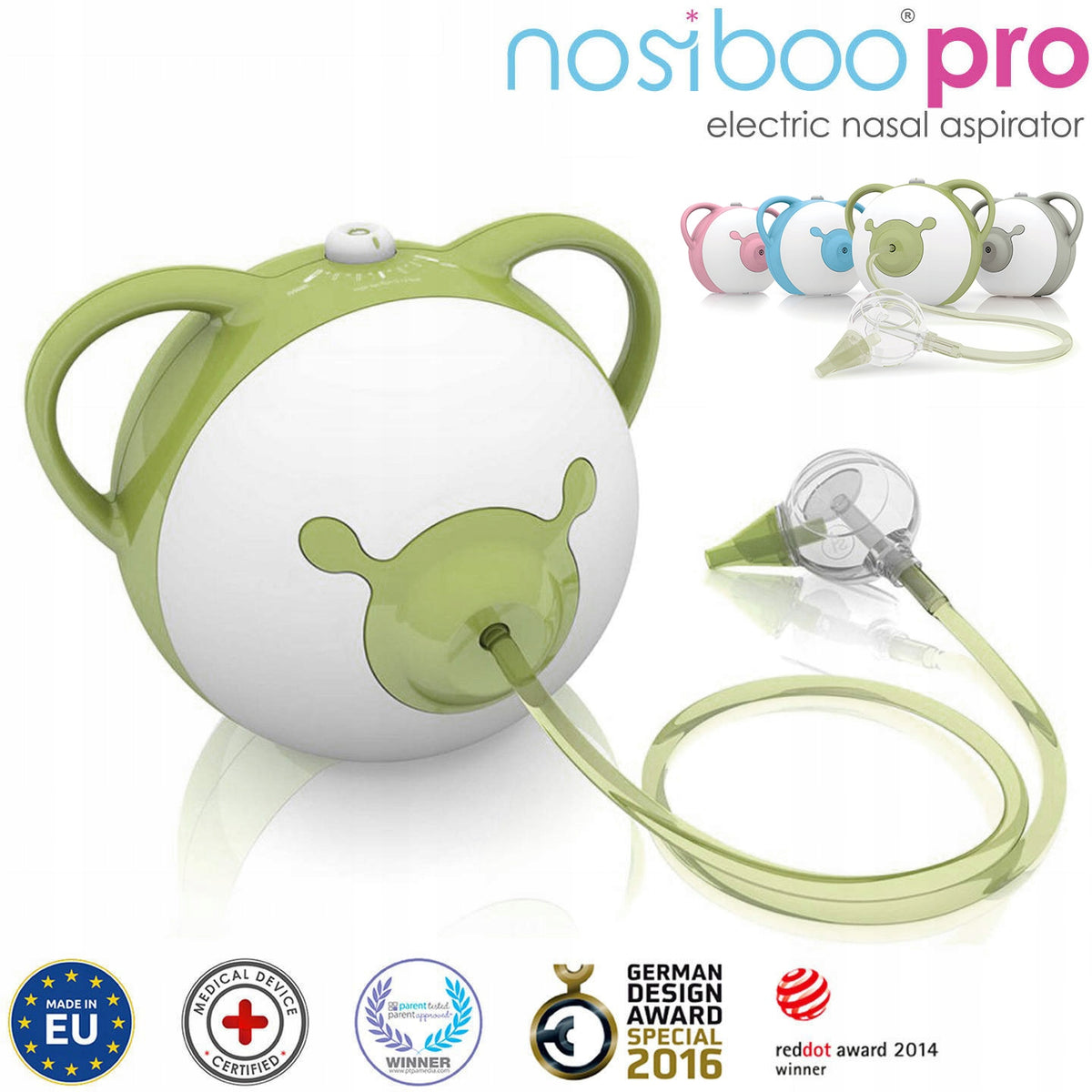 NOSIBOO Pro – medical electric aspirator – Sage Green Packaging status original