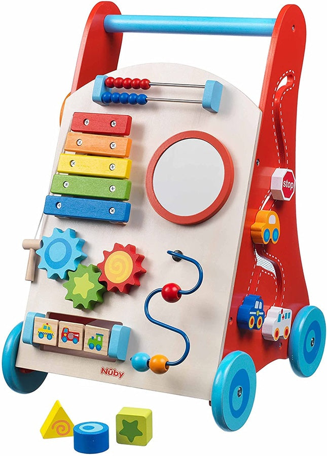 NUBY WALKER PUSHER WOODEN MANIPULATION BOARD FOR CHILDREN'S CHILD Brand Nuby