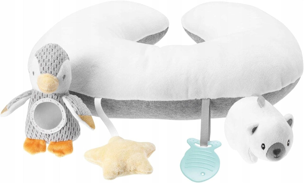 NUBY interactive baby pillow, grey, suitable from birth