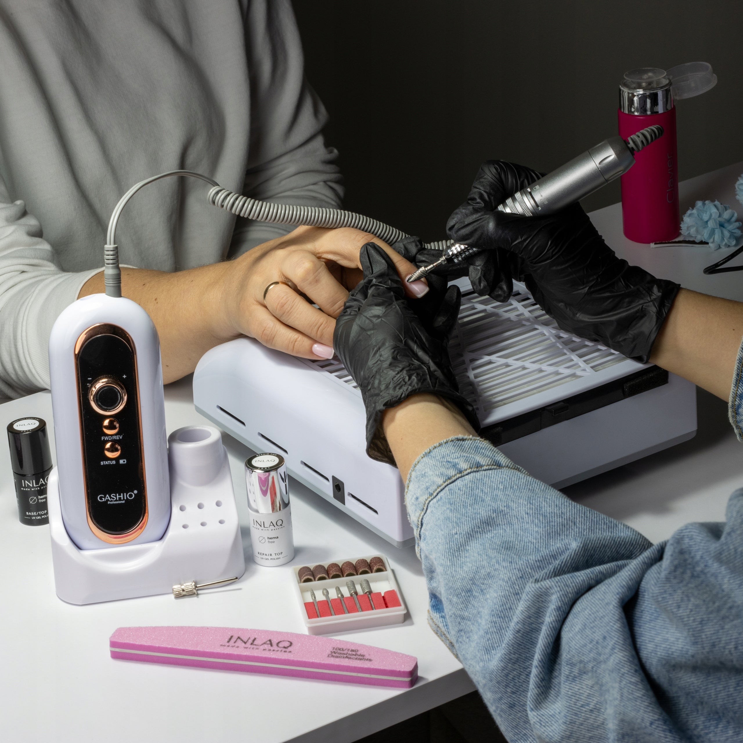 Nail Milling Machine Hybrids Wireless With Station 50W + Cutter Set EAN (GTIN) 5904035357465