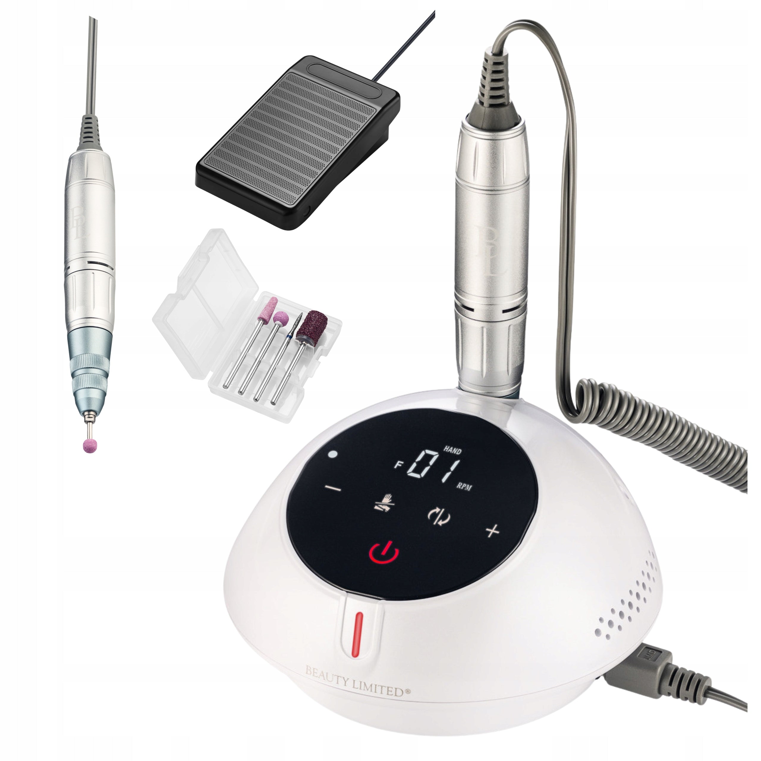 Nail Milling Machine Manicure Pedicure CUTTERS UfoWire LCD Beauty Limited 65W