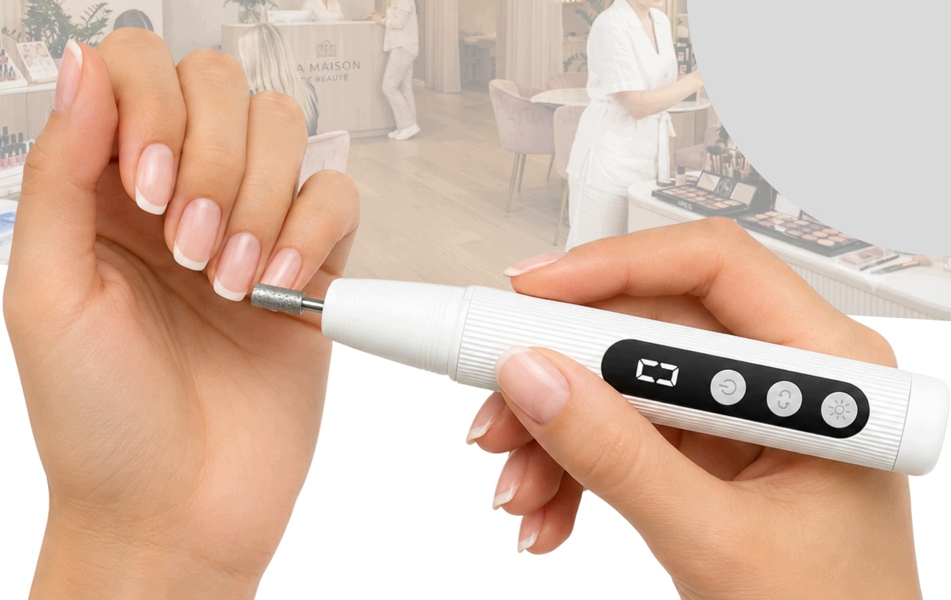 Nail Milling Machine Wireless With Lamp 2in1 Manicure Pedicure Set Medical device no