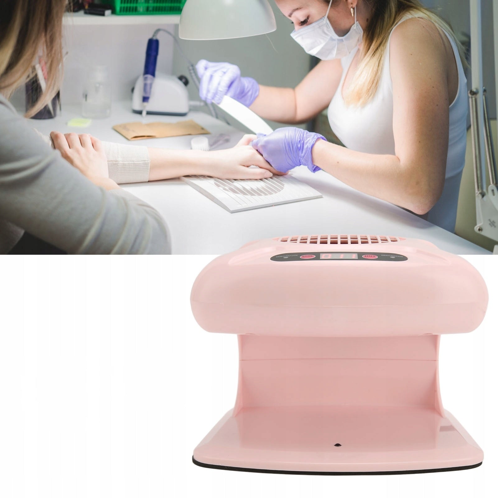 Nail dryer with automatic induction, hot and cold air Brand no brand