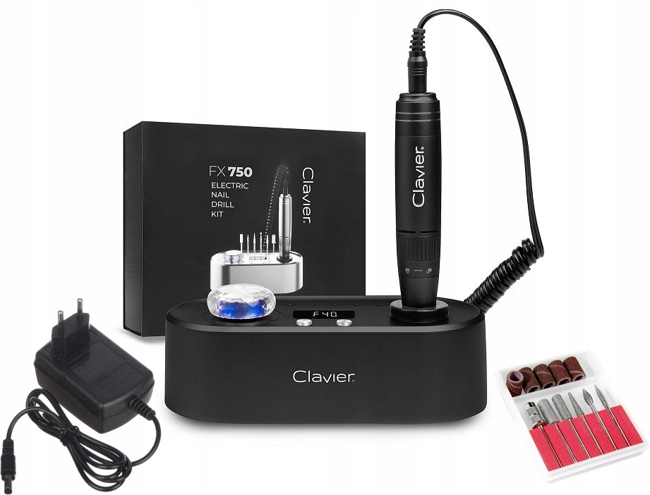 Nail milling machine FX 750 Clavier manicure, pedicure 65W, black Packaging status original