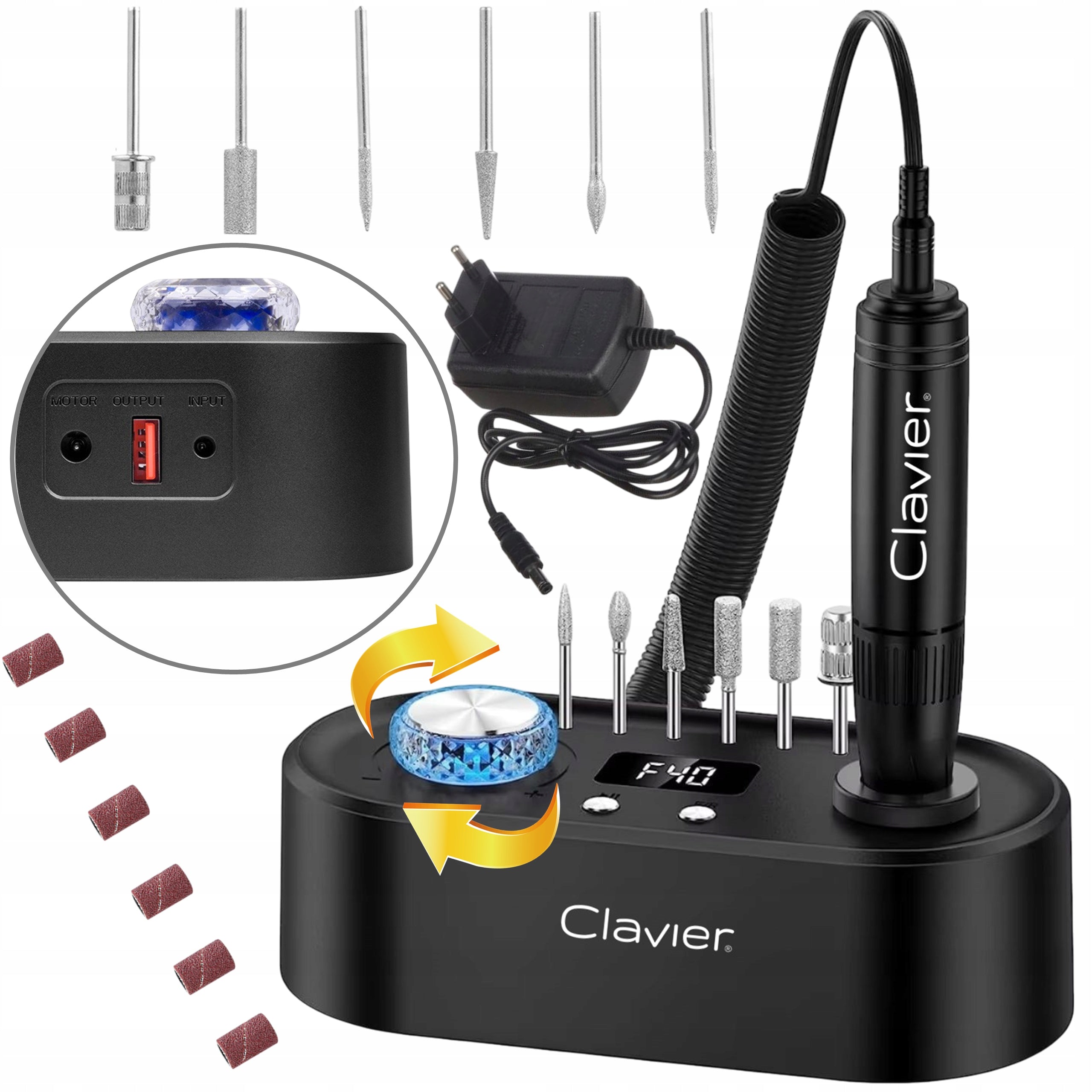 Nail milling machine FX 750 Clavier manicure, pedicure 65W, black