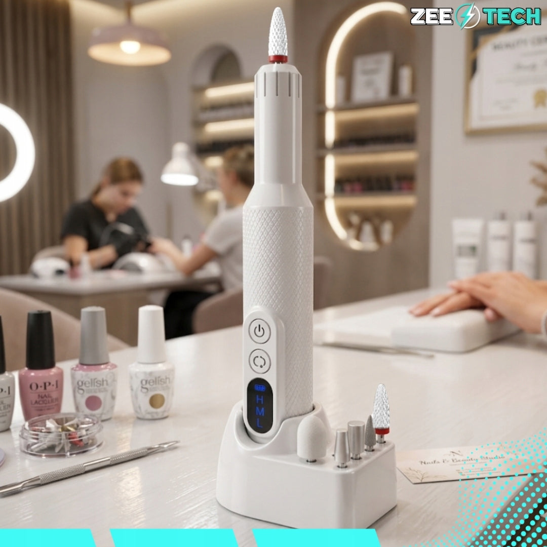 Nail milling machine wireless professional manicure pedicure + CUTTERS Manufacturer code Frezarka do paznokci bezprzewodowa ze stacją
