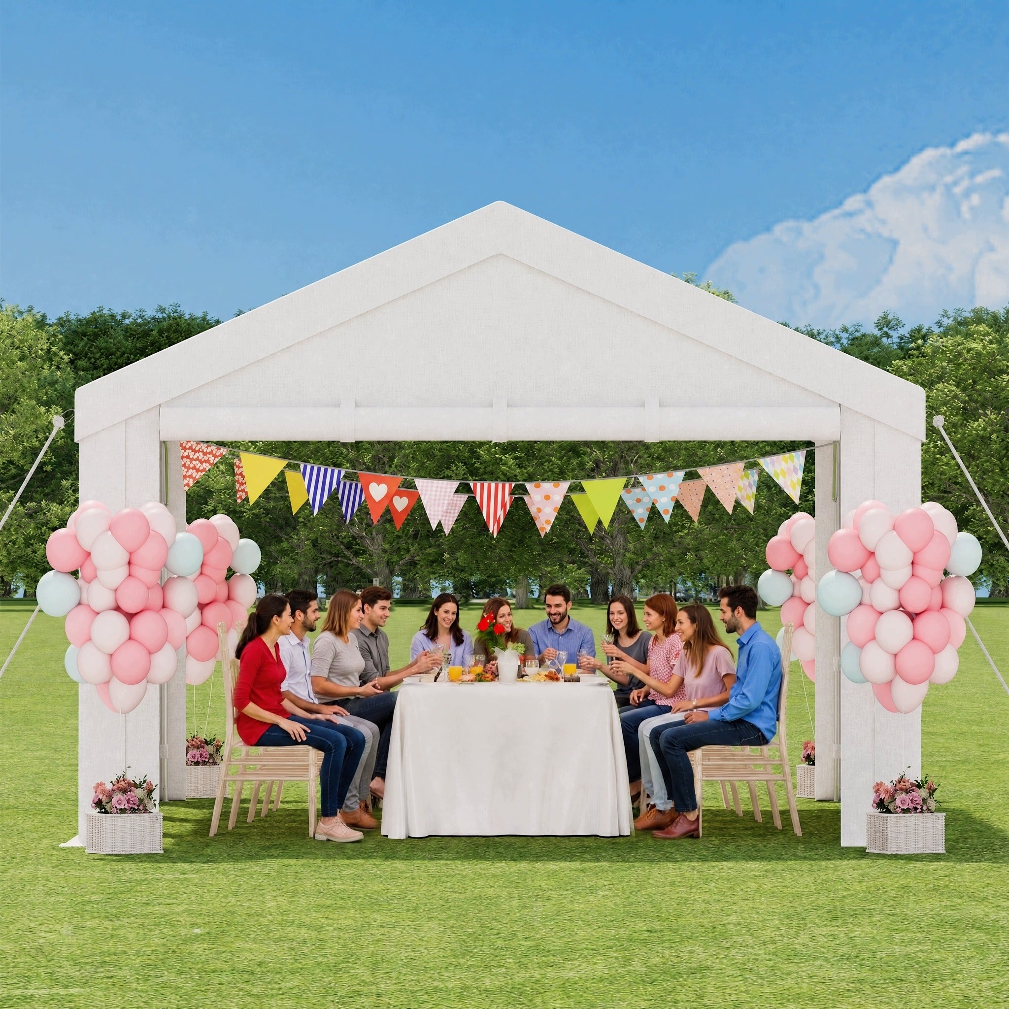 Namiot imprezowy Devoko 3×6 m do użytku na zewnątrz, Ślub Packaging status original