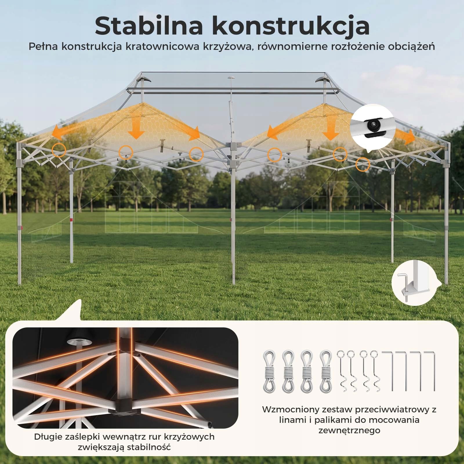 Namiot ogrodowy 3x6m – Wodoodporny, ochrona UV 50+, szybki montaż Length 600 m