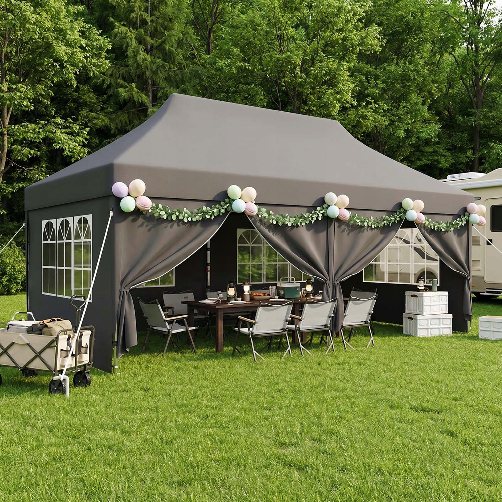 Namiot ogrodowy 3x6m – Wodoodporny, ochrona UV 50+, szybki montaż Manufacturer code G-CNP25-1094-36DGY-1,G-CNP25-1094-36DGY-2