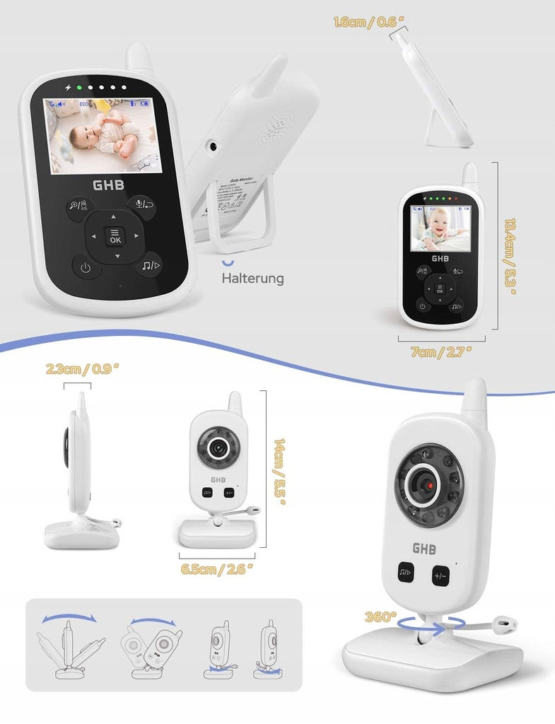 Nanny electronic monitor with night vision 2x digital zoom Lullabies GHB Manufacturer code UU24