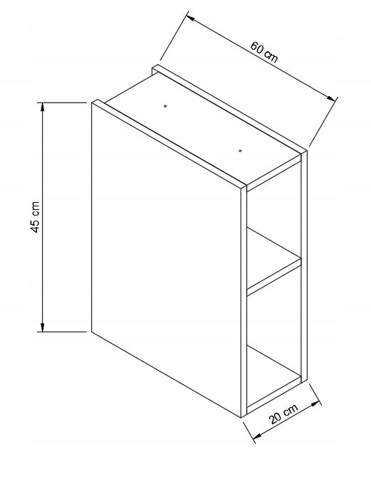 Narrow bookcase 20 cm with 1 shelf Kashmir Manufacturer code regal20