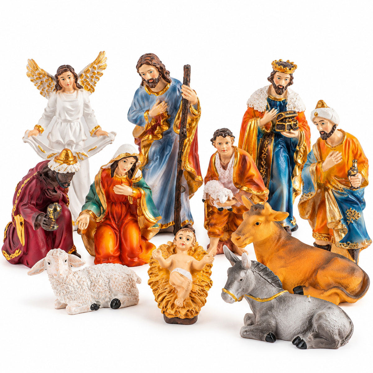 Nativity scene gypsum figurines 12 cm B-1454 HOLY FAMILY