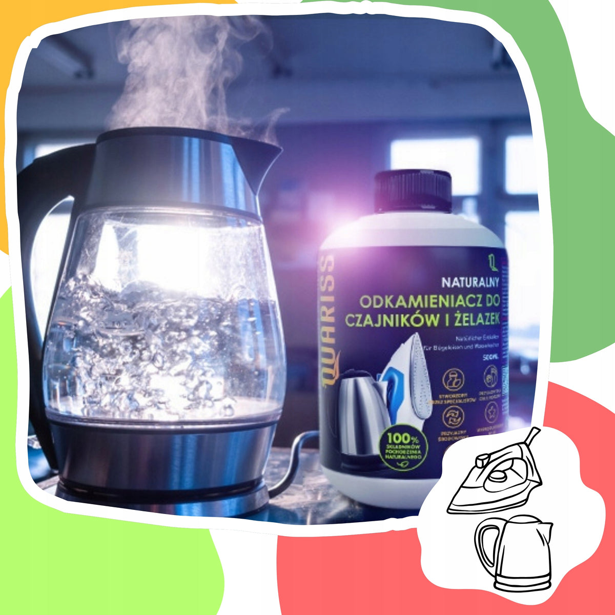 Natural Descaler for Kettle and Iron Quariss Liquid Strong ECO 500ml Manufacturer code QUARISS_ODCZ_500