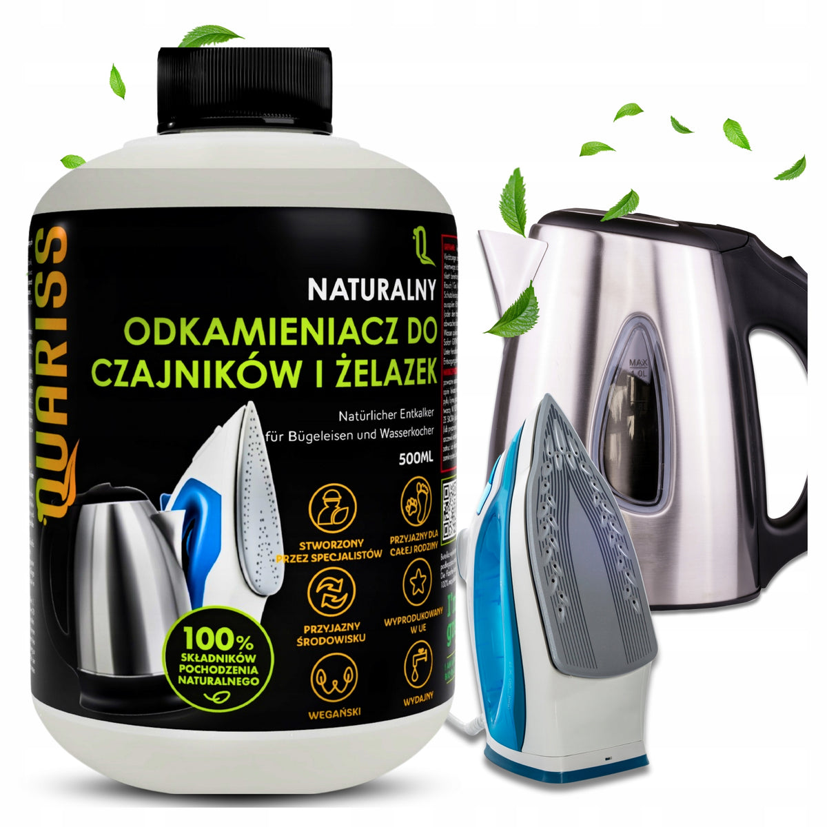 Natural Descaler for Kettle and Iron Quariss Liquid Strong ECO 500ml
