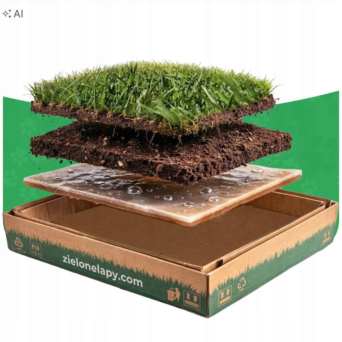 Natural Grass Cuvette 100x50 Toilet for Big Dog Puppy Brand no brand