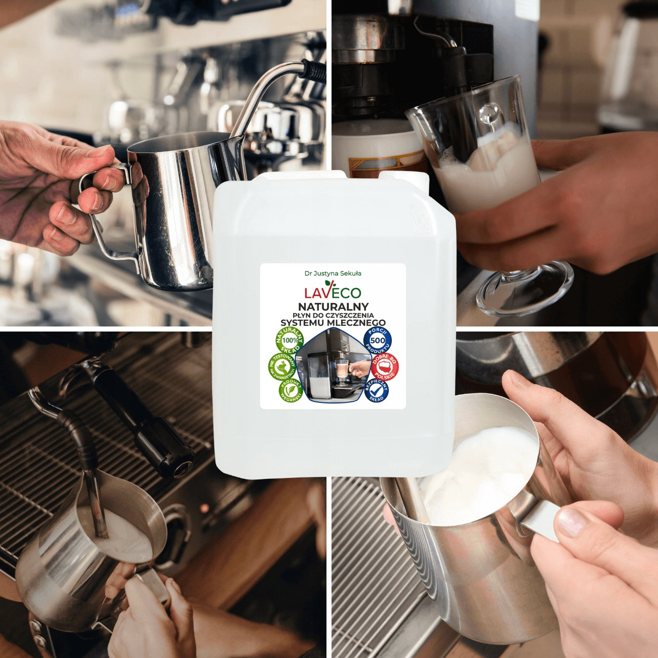 Natural liquid for cleaning the milk system - 5 l - LAVECO Brand Laveco